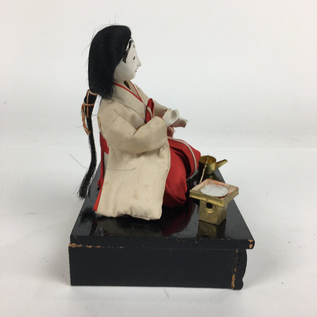 Japanese Hina Doll Court Lady Vtg Girls Day Decor Kimono Woman San-nin-kanjo ID3
