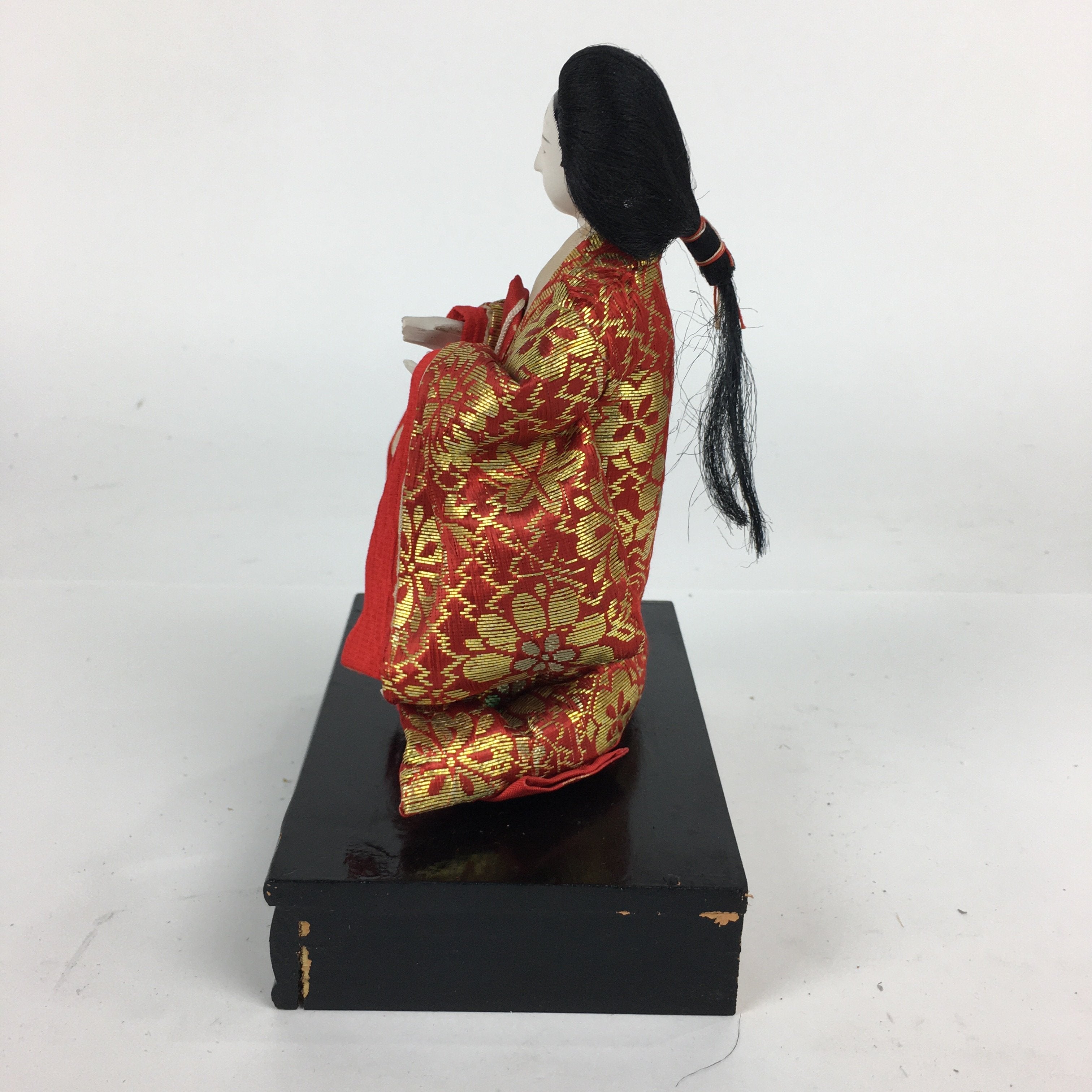 Japanese Hina Doll Court Lady Vtg Girls Day Decor Kimono Woman San-nin-kanjo ID3