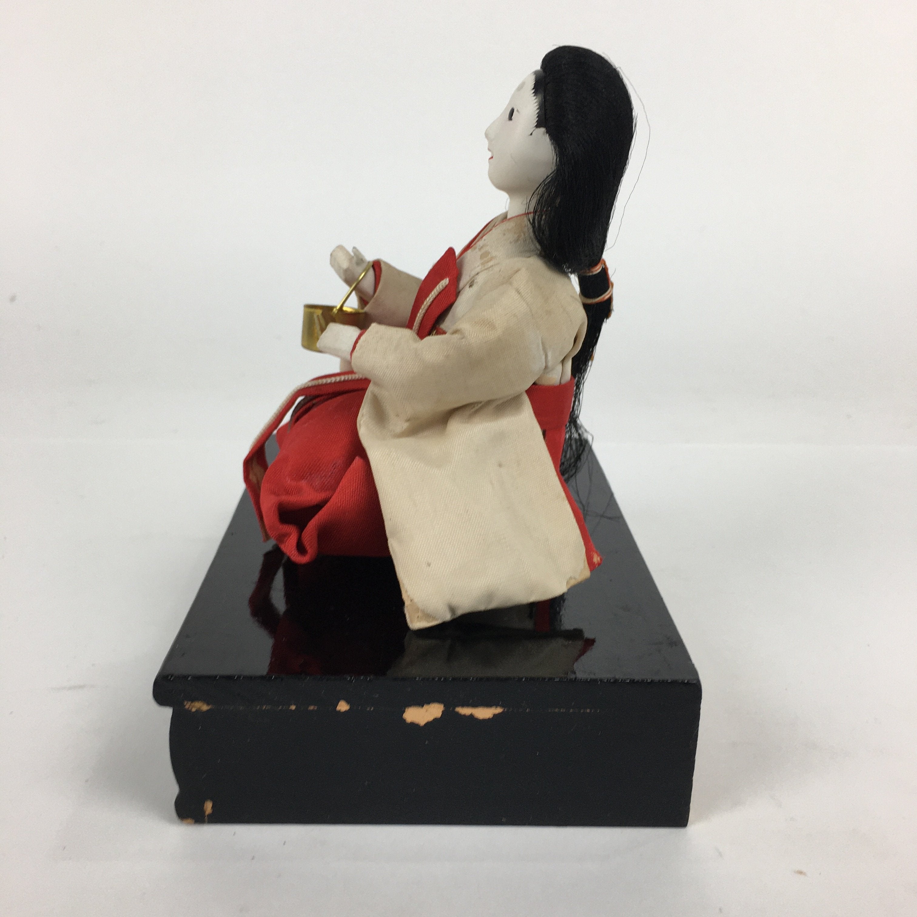 Japanese Hina Doll Court Lady Vtg Girls Day Decor Kimono Woman San-nin-kanjo ID3