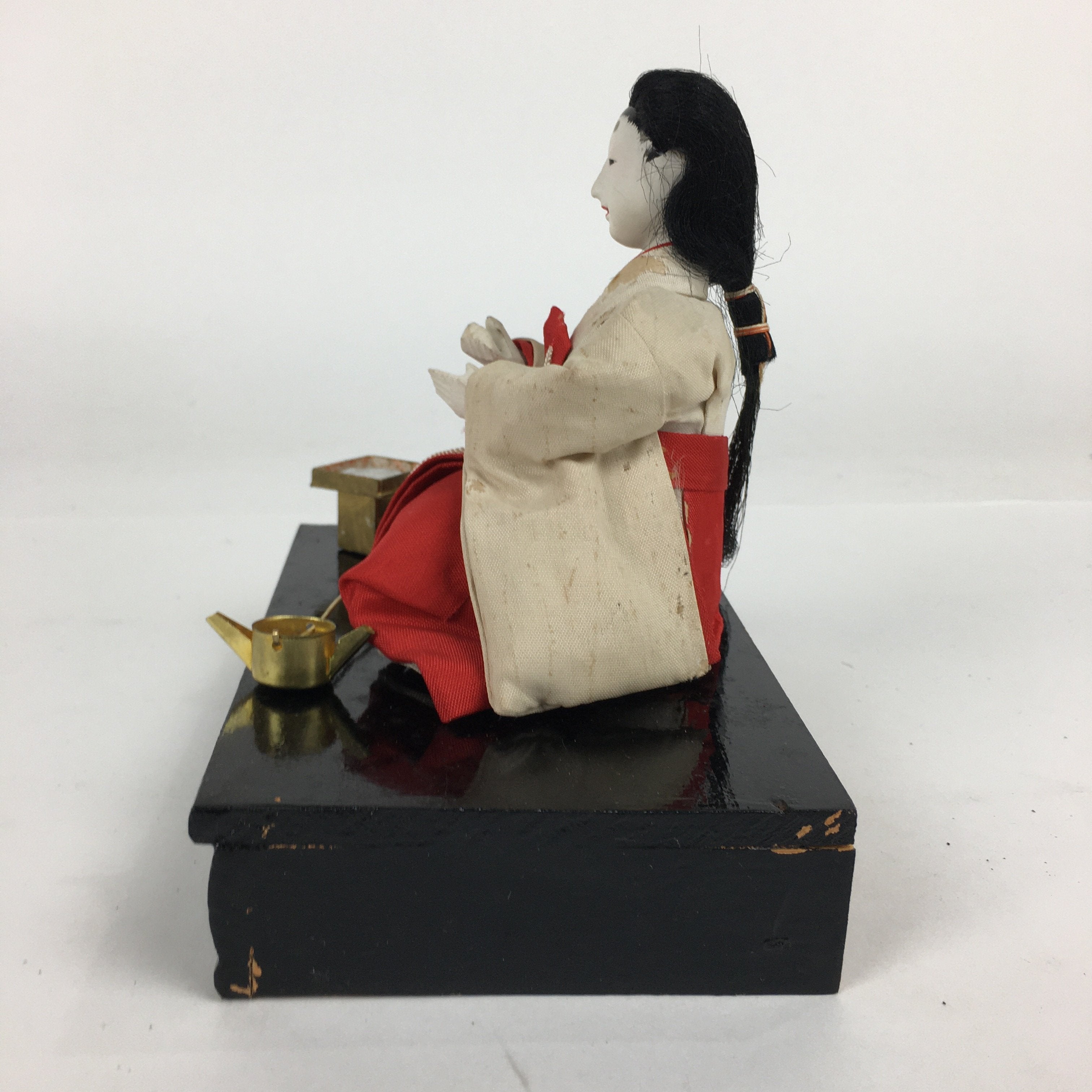 Japanese Hina Doll Court Lady Vtg Girls Day Decor Kimono Woman San-nin-kanjo ID3