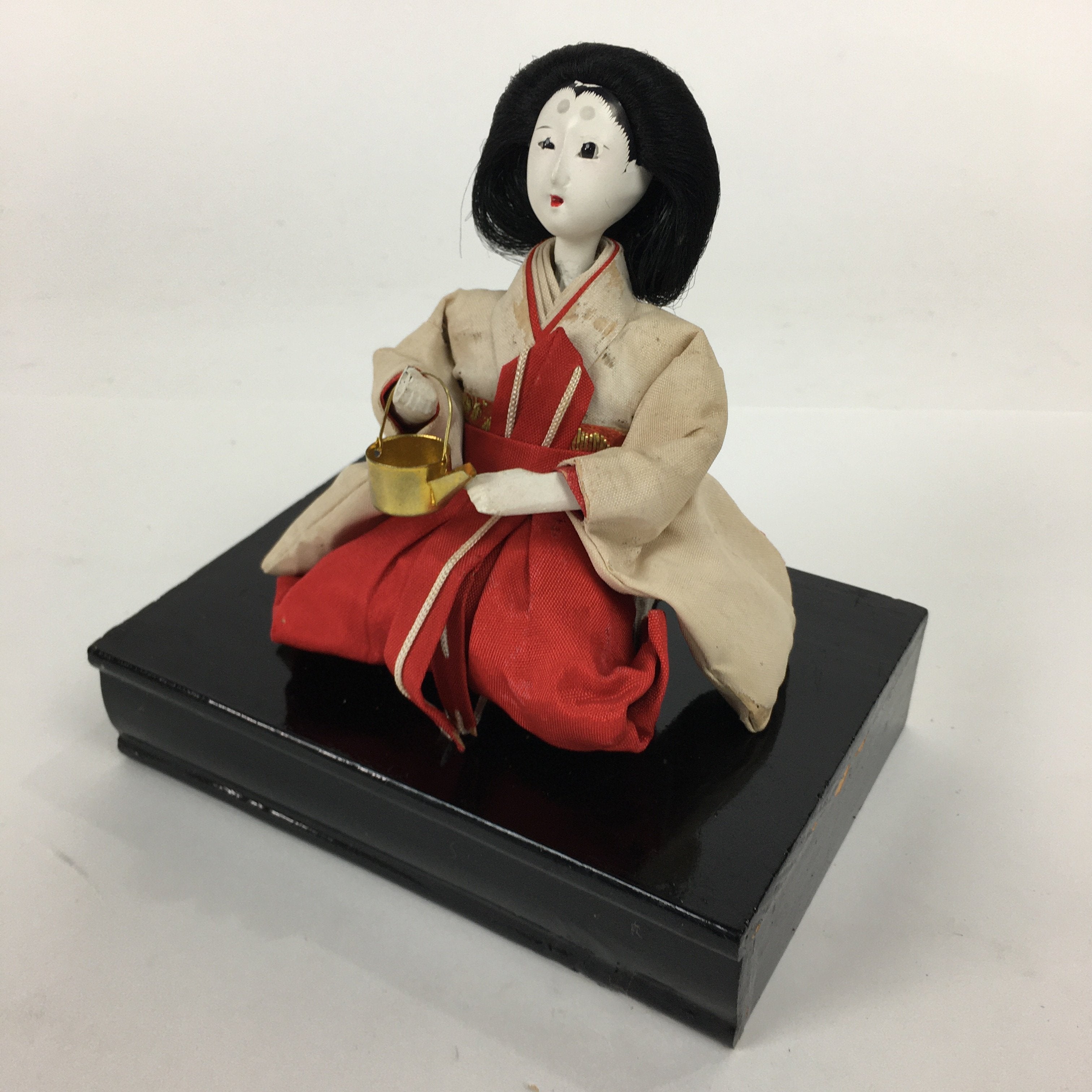 Japanese Hina Doll Court Lady Vtg Girls Day Decor Kimono Woman San-nin-kanjo ID3