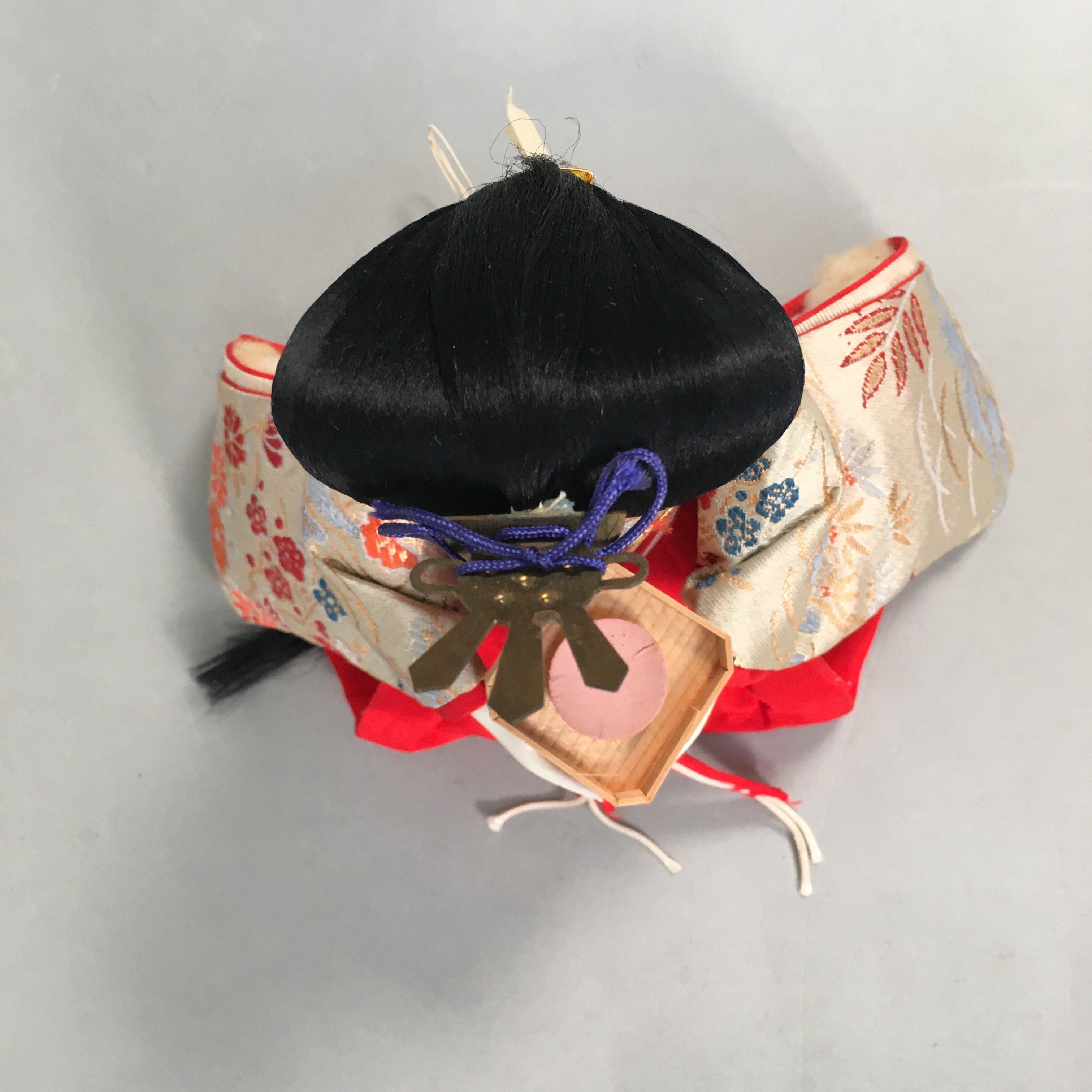 Japanese Hina Doll Court Lady Vtg Girls Day Decor Kimono Woman Sitting ID369
