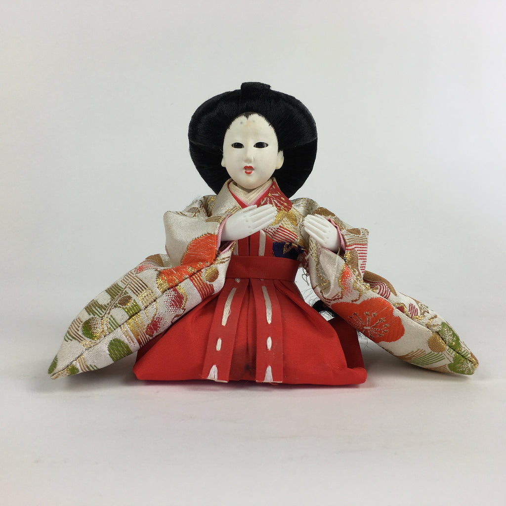 Japanese Hina Doll Court Lady Vtg Girls Day Decor Kimono Woman Sitting ID442