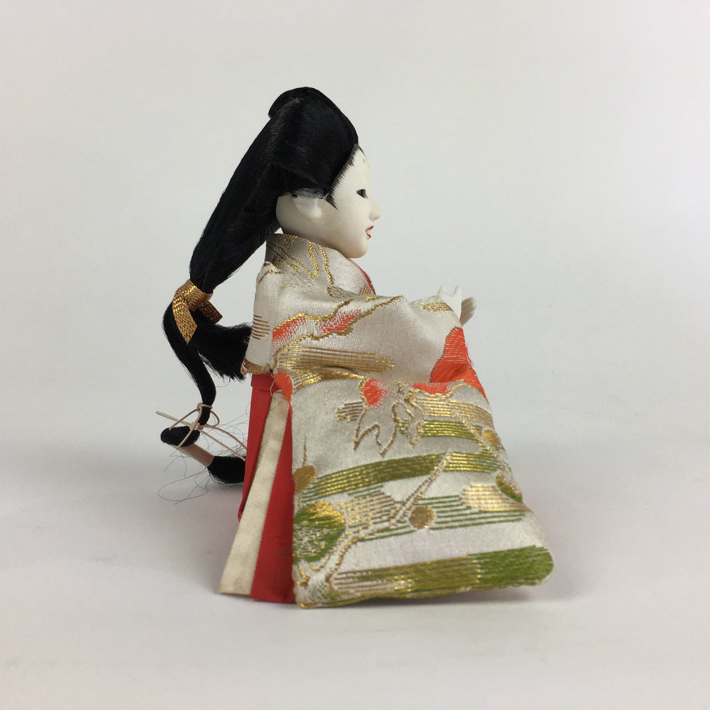 Japanese Hina Doll Court Lady Vtg Girls Day Decor Kimono Woman Sitting ID442