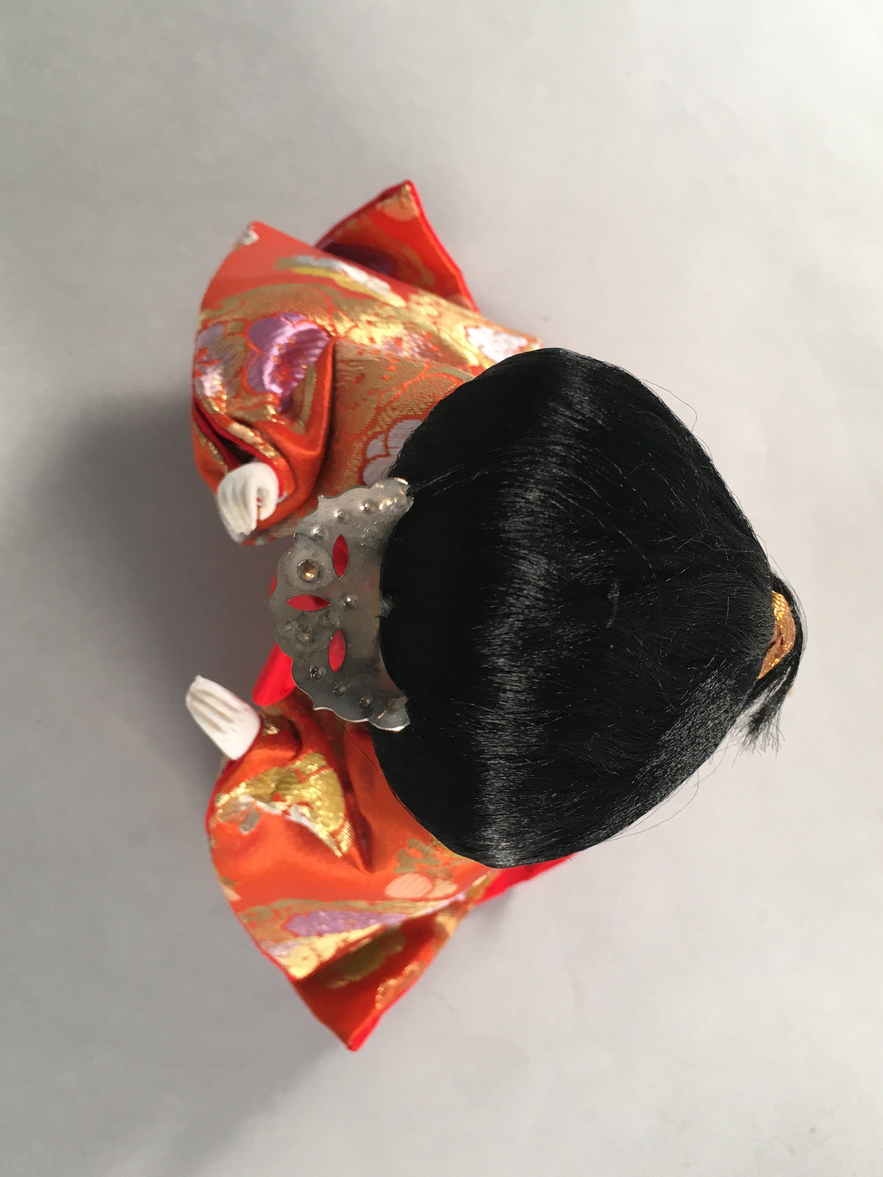 Japanese Hina Doll Court Lady Vtg Girls Day Decor Kimono Woman Standing ID294