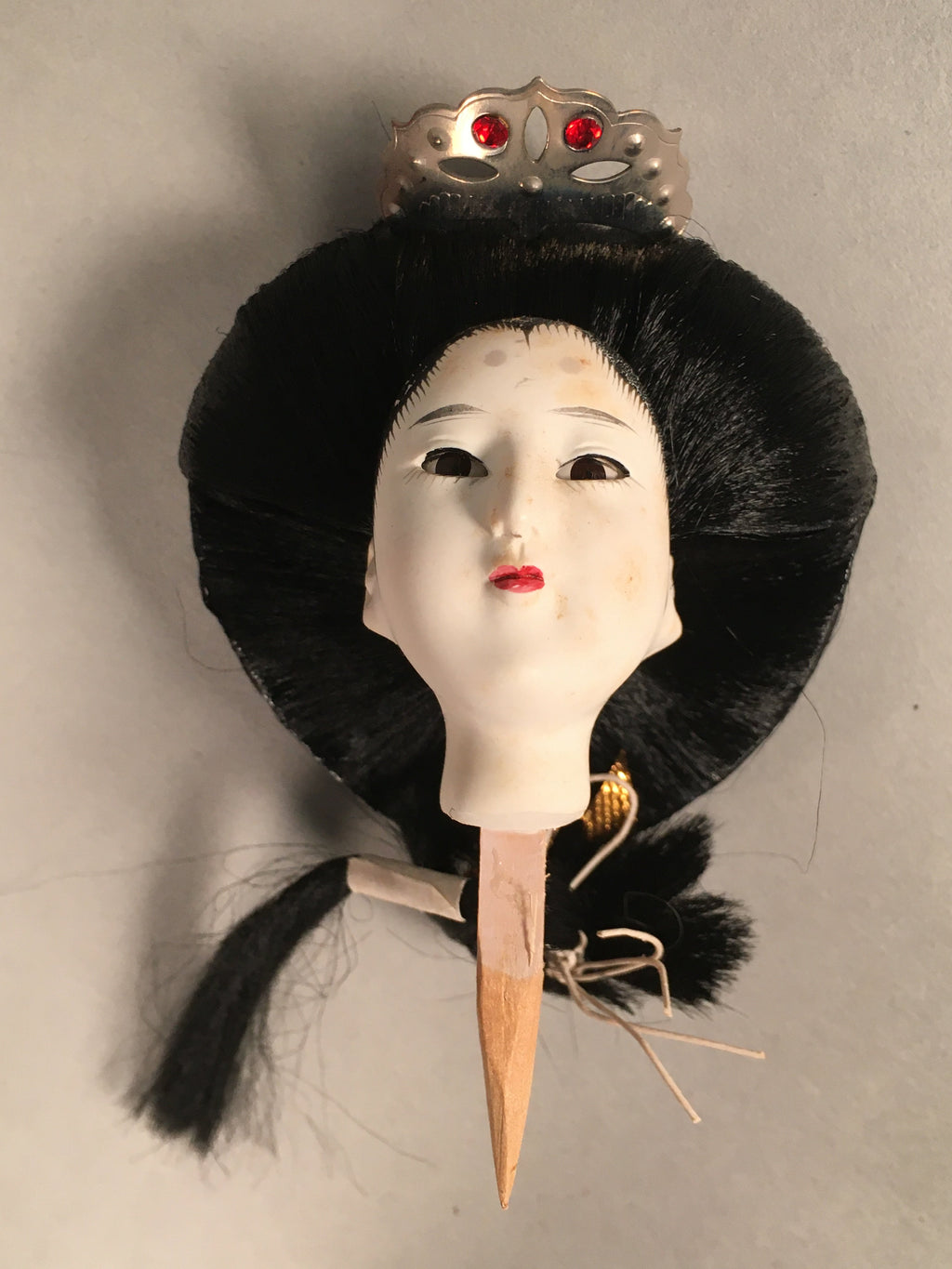Japanese Hina Doll Court Lady Vtg Girls Day Decor Kimono Woman Standing ID294