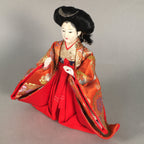 Japanese Hina Doll Court Lady Vtg Girls Day Decor Kimono Woman Standing ID294