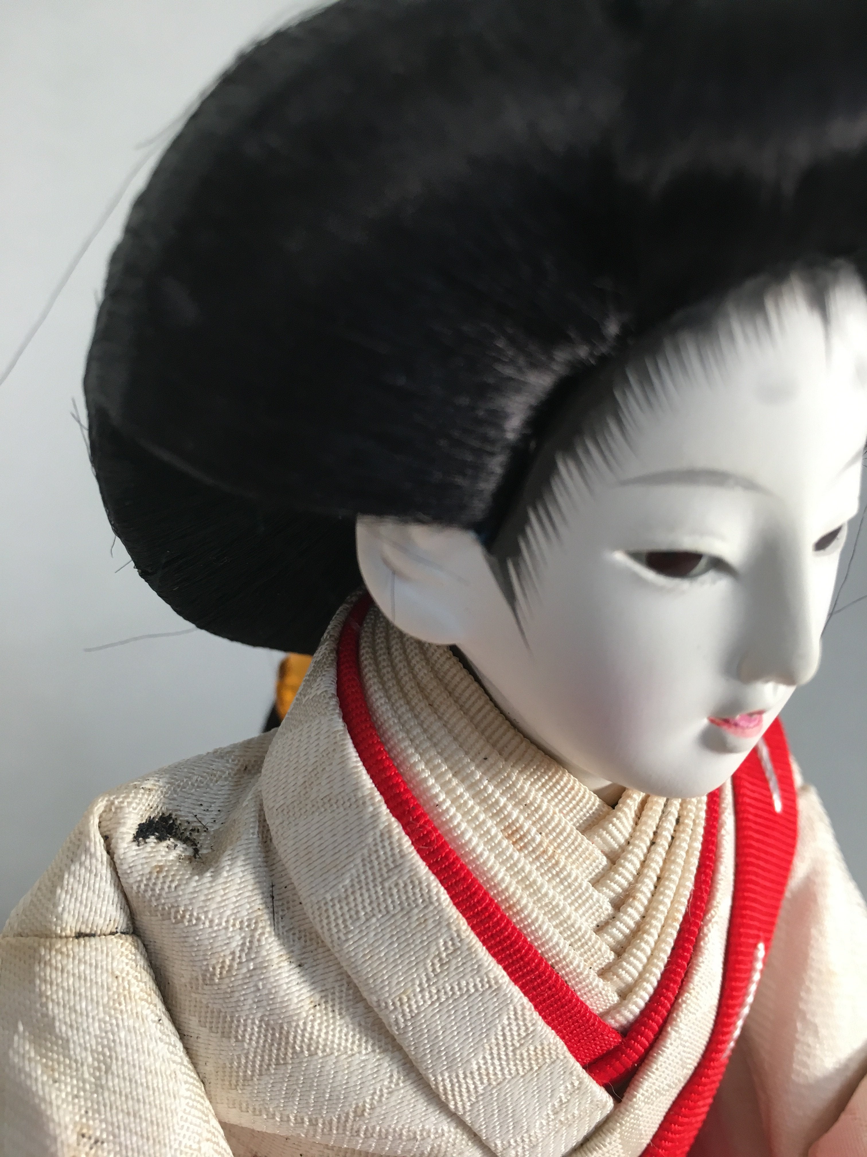 Japanese Hina Doll Court Lady Vtg Girls Day Decor Kimono Woman Standing ID295
