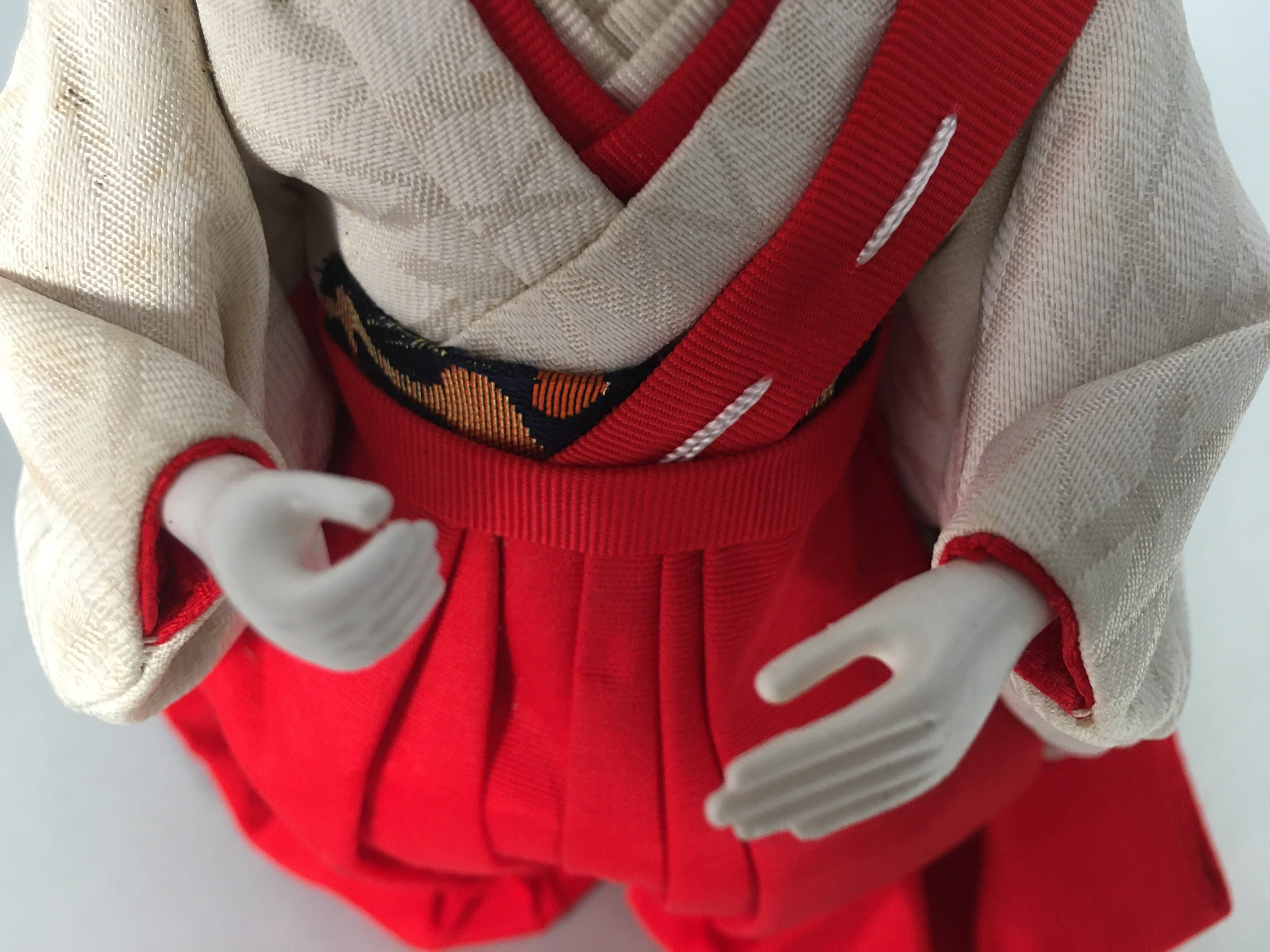 Japanese Hina Doll Court Lady Vtg Girls Day Decor Kimono Woman Standing ID295