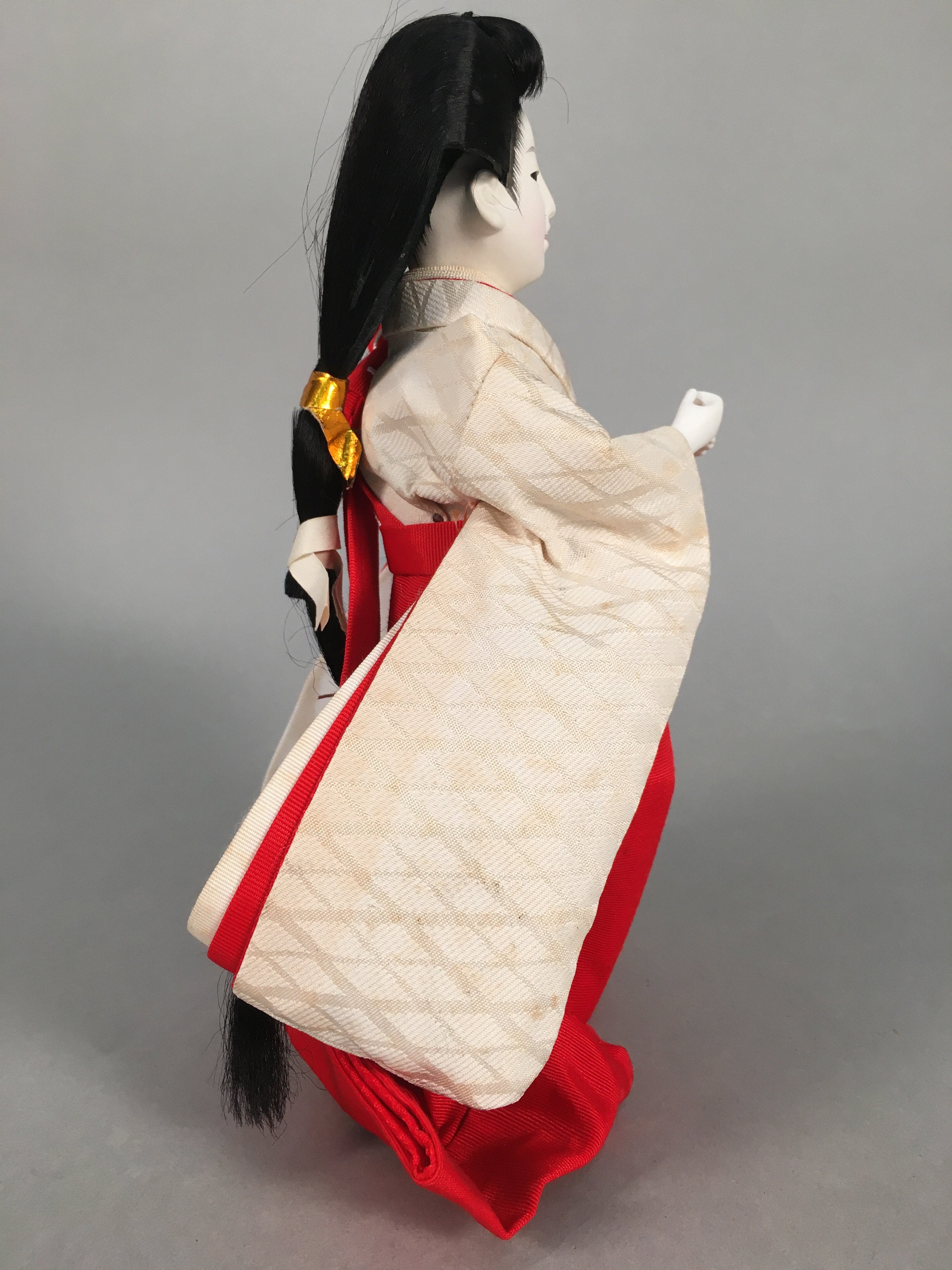 Japanese Hina Doll Court Lady Vtg Girls Day Decor Kimono Woman Standing ID295