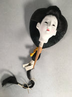 Japanese Hina Doll Court Lady Vtg Girls Day Decor Kimono Woman Standing ID295