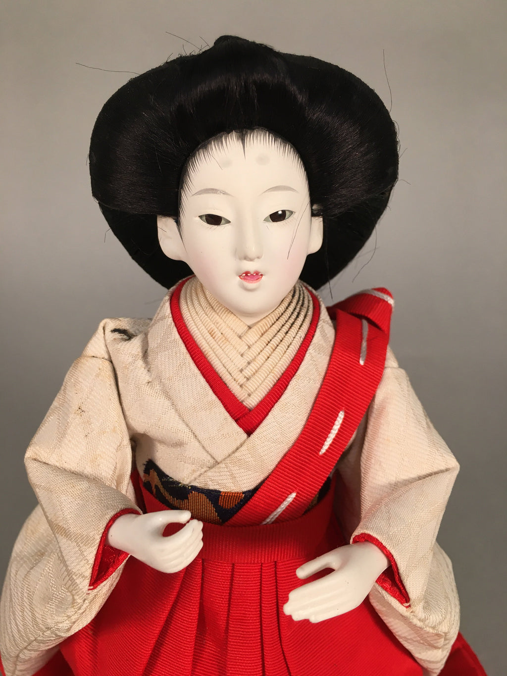 Japanese Hina Doll Court Lady Vtg Girls Day Decor Kimono Woman Standing ID295