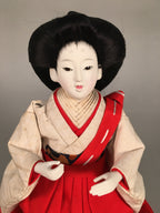 Japanese Hina Doll Court Lady Vtg Girls Day Decor Kimono Woman Standing ID295