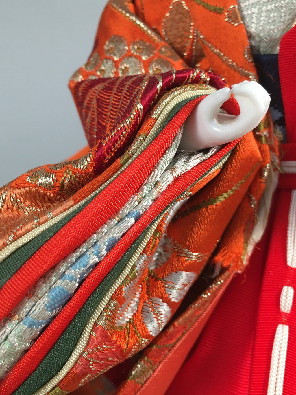 Japanese Hina Doll Court Lady Vtg Girls Day Decor Kimono Woman Standing ID305