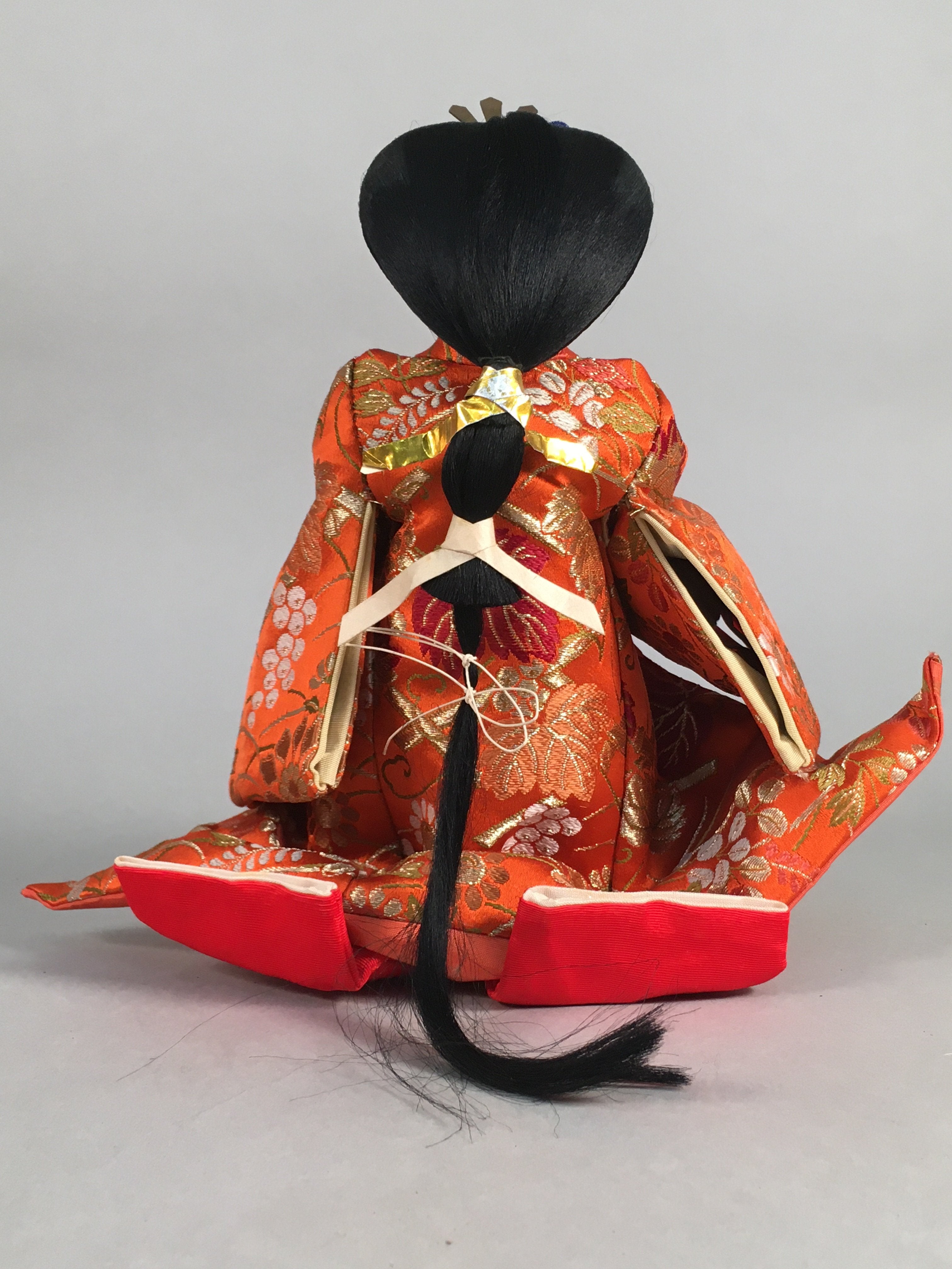 Japanese Hina Doll Court Lady Vtg Girls Day Decor Kimono Woman Standing ID305
