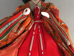 Japanese Hina Doll Court Lady Vtg Girls Day Decor Kimono Woman Standing ID305