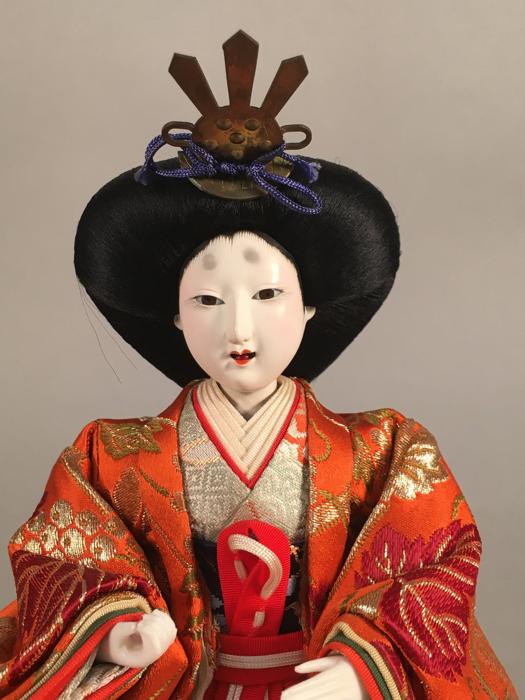 Japanese Hina Doll Court Lady Vtg Girls Day Decor Kimono Woman Standing ID305