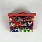 Japanese Hina Doll Decoration Vtg Miniature Size Matchmaking Amulet JK298
