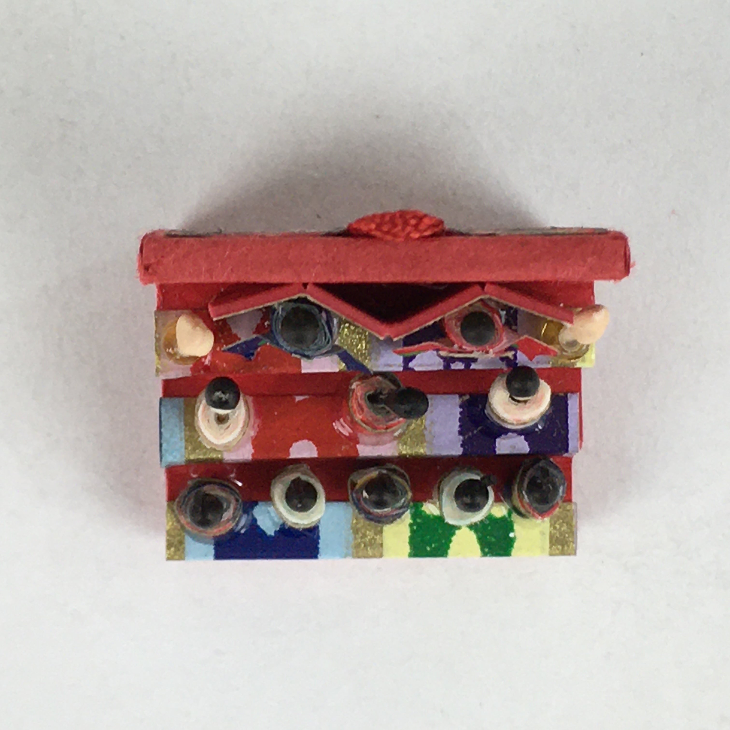 Japanese Hina Doll Decoration Vtg Miniature Size Matchmaking Amulet JK298
