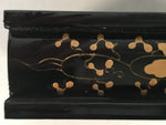 Japanese Hina Doll Furniture Base Throne Vtg Wooden Stand Gold Makie ID325