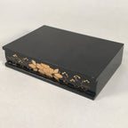 Japanese Hina Doll Furniture Base Throne Vtg Wooden Stand Gold Makie ID328