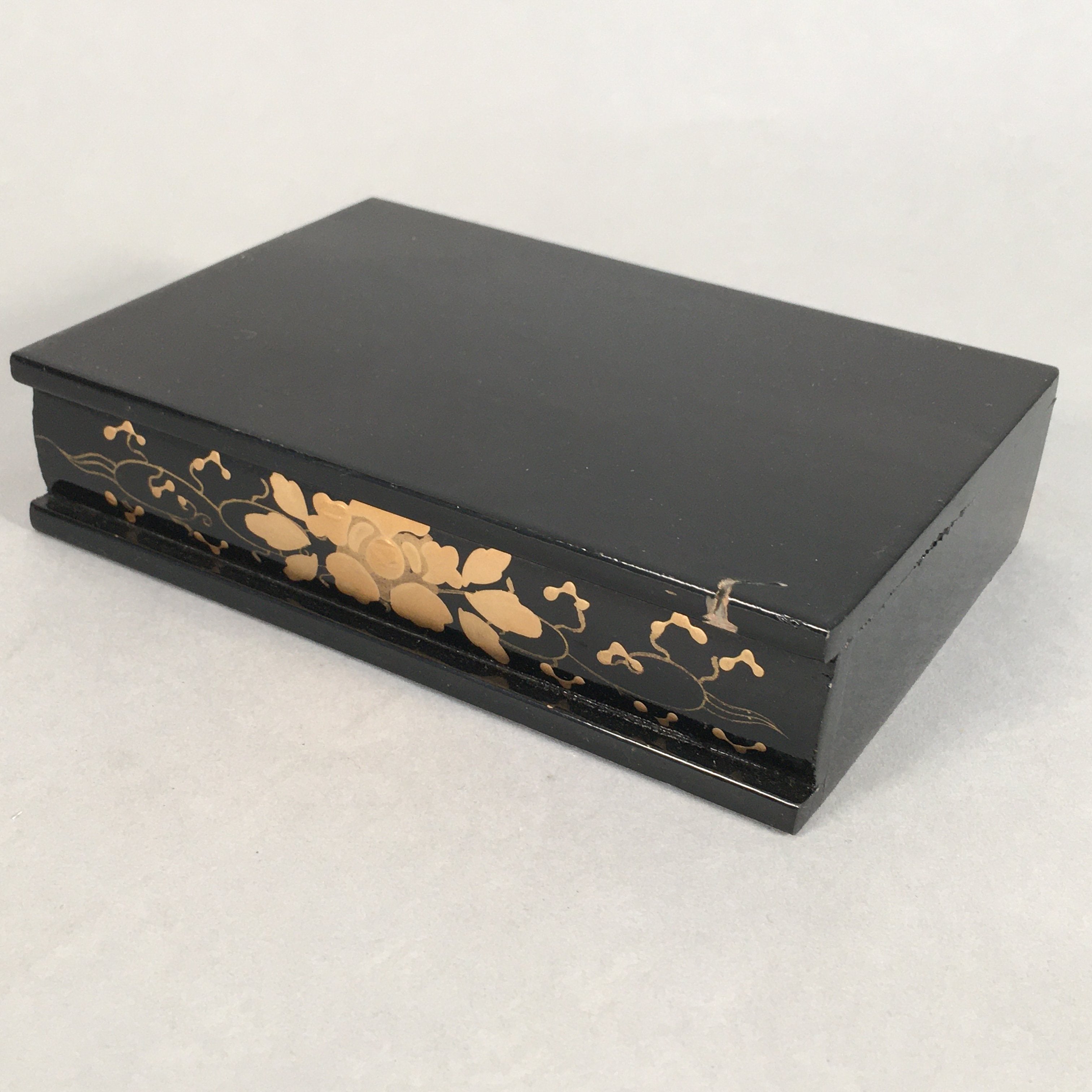 Japanese Hina Doll Furniture Base Throne Vtg Wooden Stand Gold Makie ID332