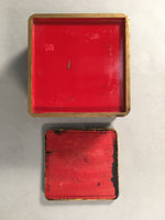 Japanese Hina Doll Furniture Lunch Box Stand Vtg Jubako Black Gold Makie ID288