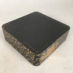 Japanese Hina Doll Furniture Lunch Box Stand Vtg Jubako Black Gold Makie PX519