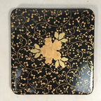Japanese Hina Doll Furniture Lunch Box Stand Vtg Jubako Black Gold Makie PX519