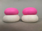 Japanese Hina Doll Furniture Rice Cake Pair Vtg Wood Offering Round ID350