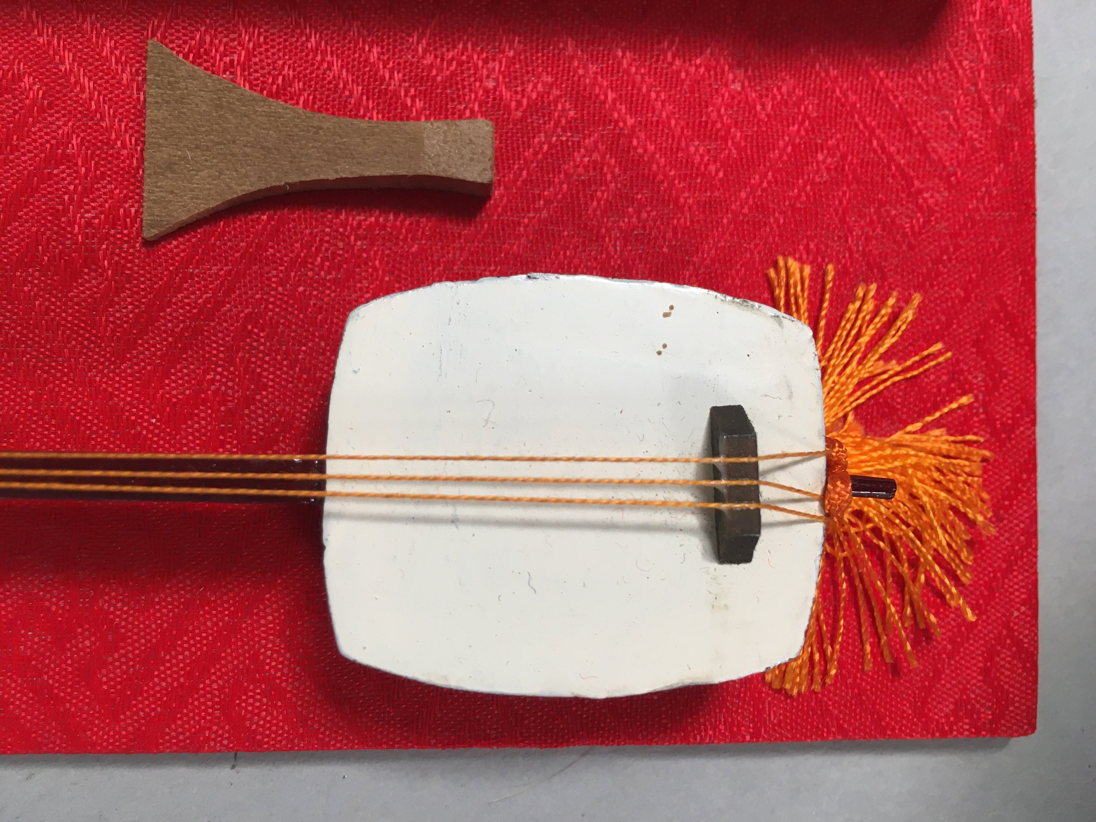Japanese Hina Doll Furniture Vtg Wooden Harp Koto Shamisen Stand ID348