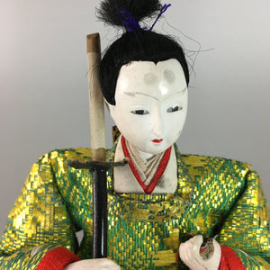 Japanese Hina Doll Guard Samurai Vtg Girls Day Decor Kimono Man ID249