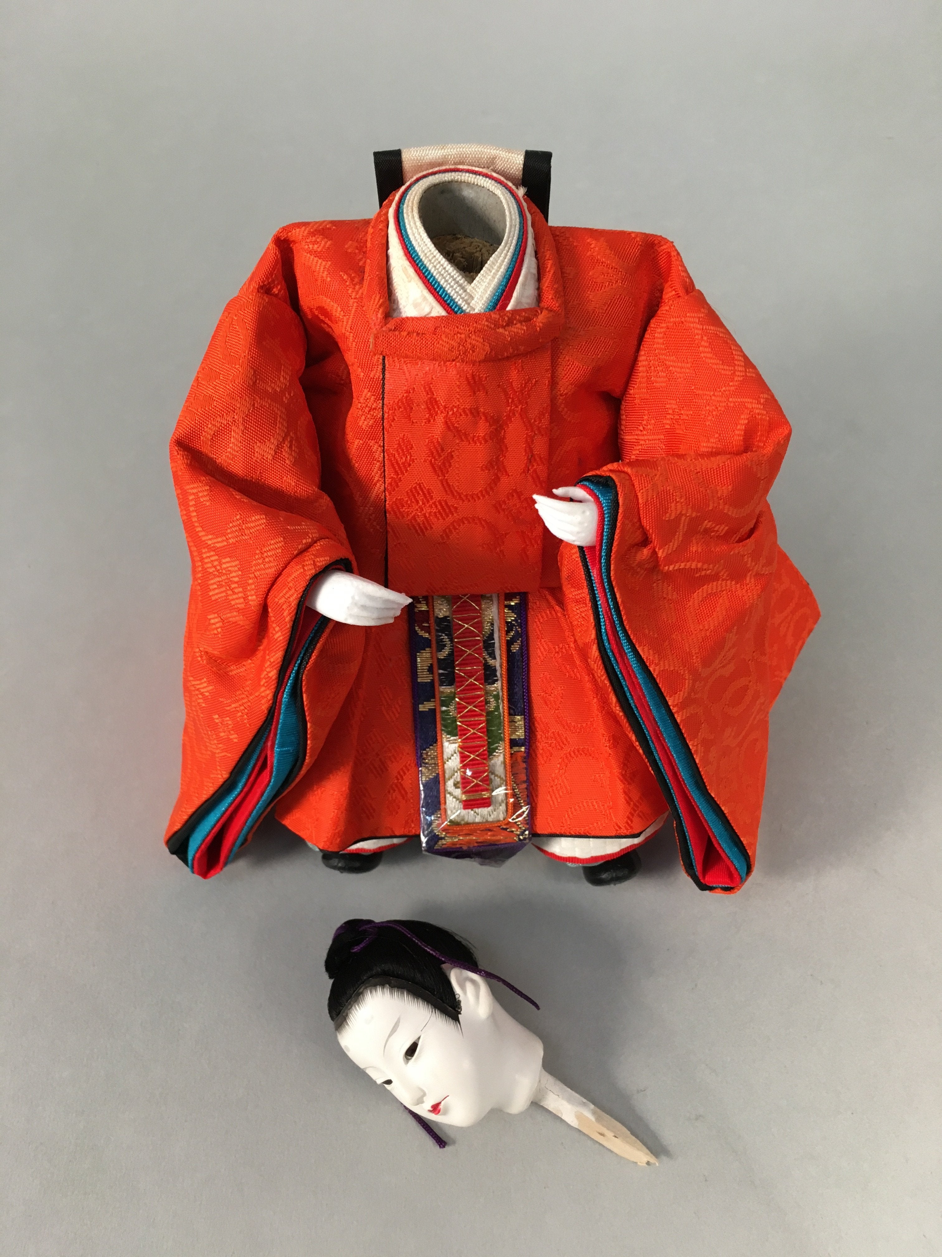 Japanese Hina Doll Guard Samurai Vtg Girls Day Decor Kimono Man ID354