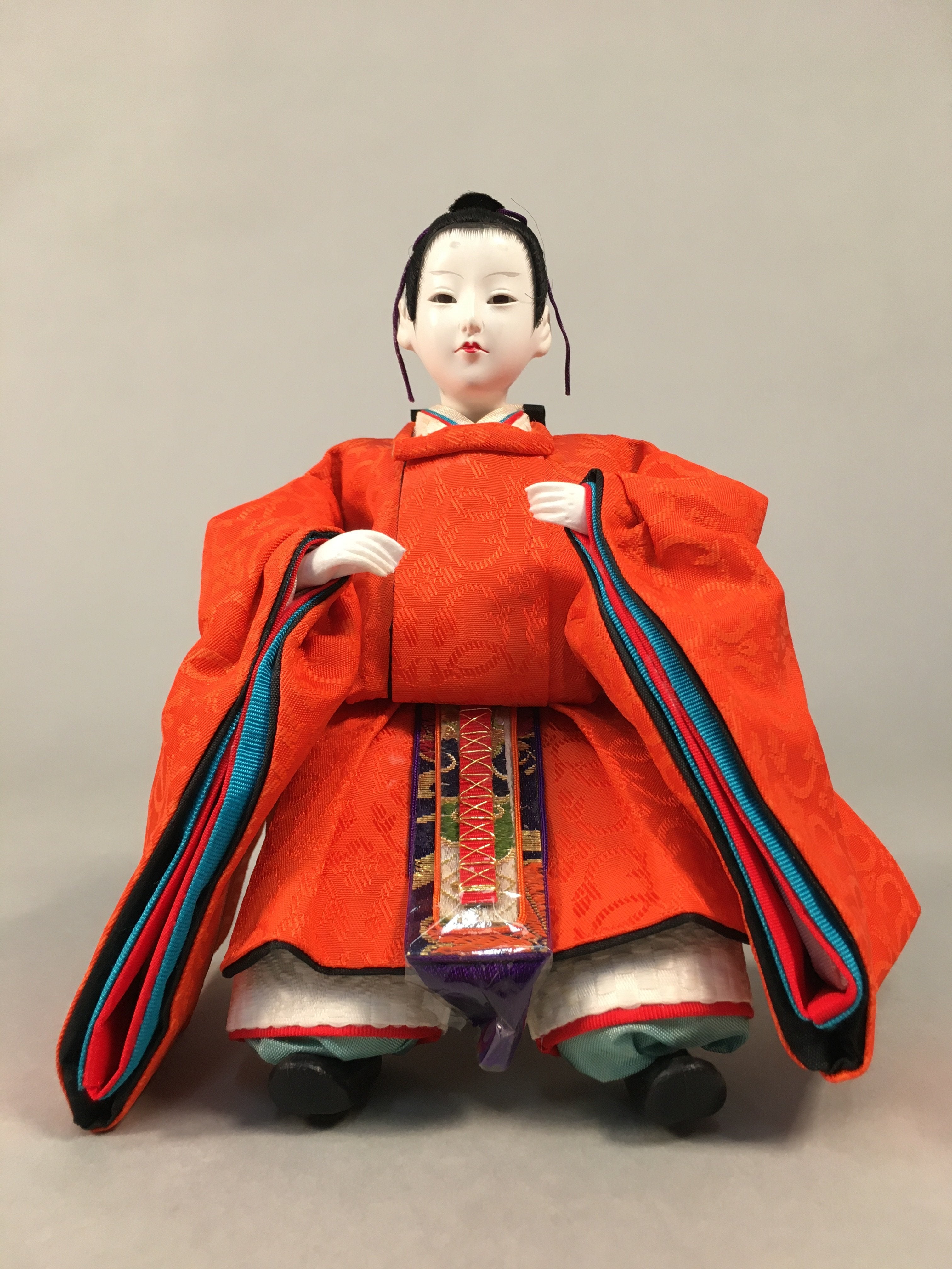 Japanese Hina Doll Guard Samurai Vtg Girls Day Decor Kimono Man ID354