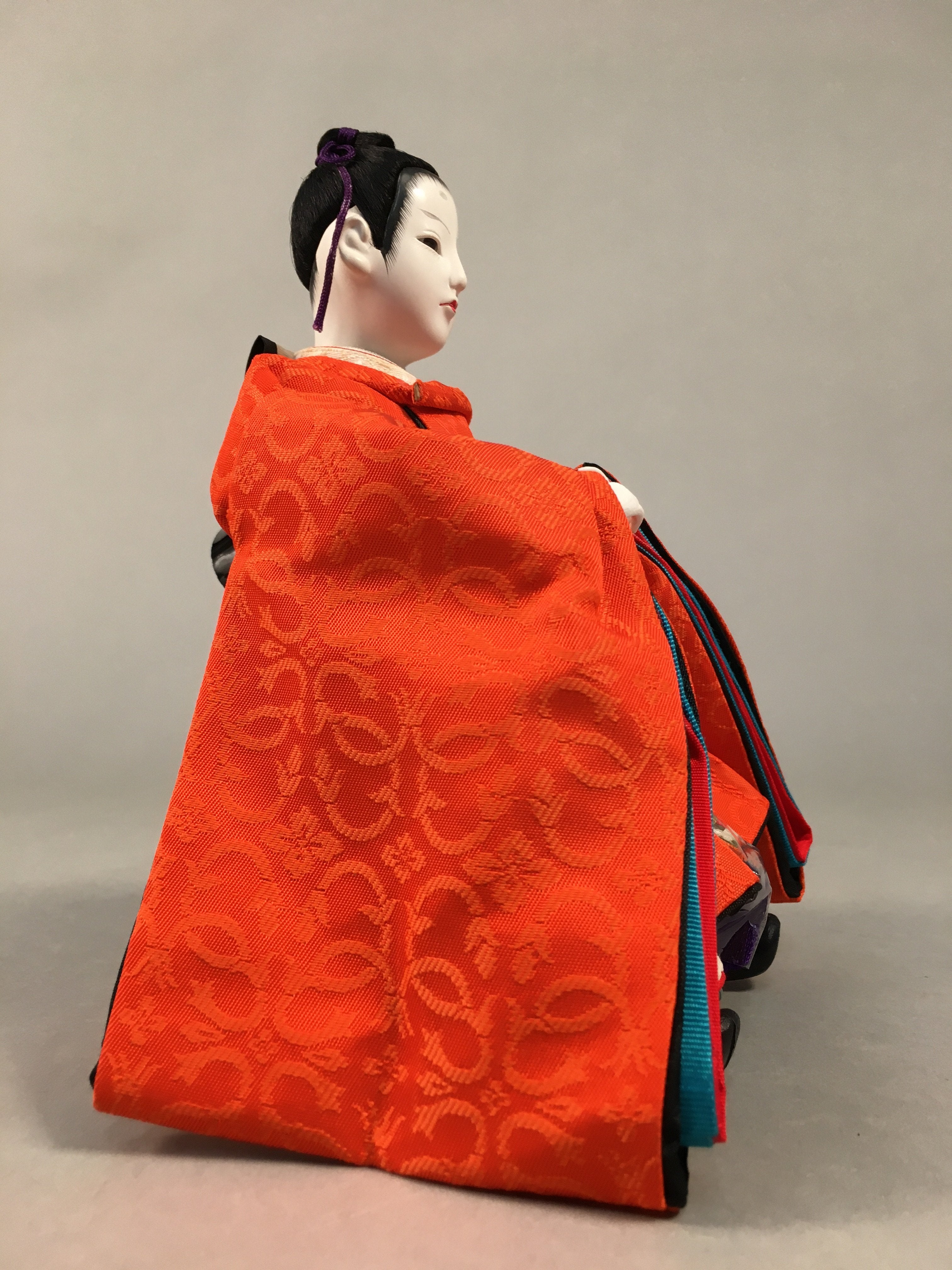 Japanese Hina Doll Guard Samurai Vtg Girls Day Decor Kimono Man ID354