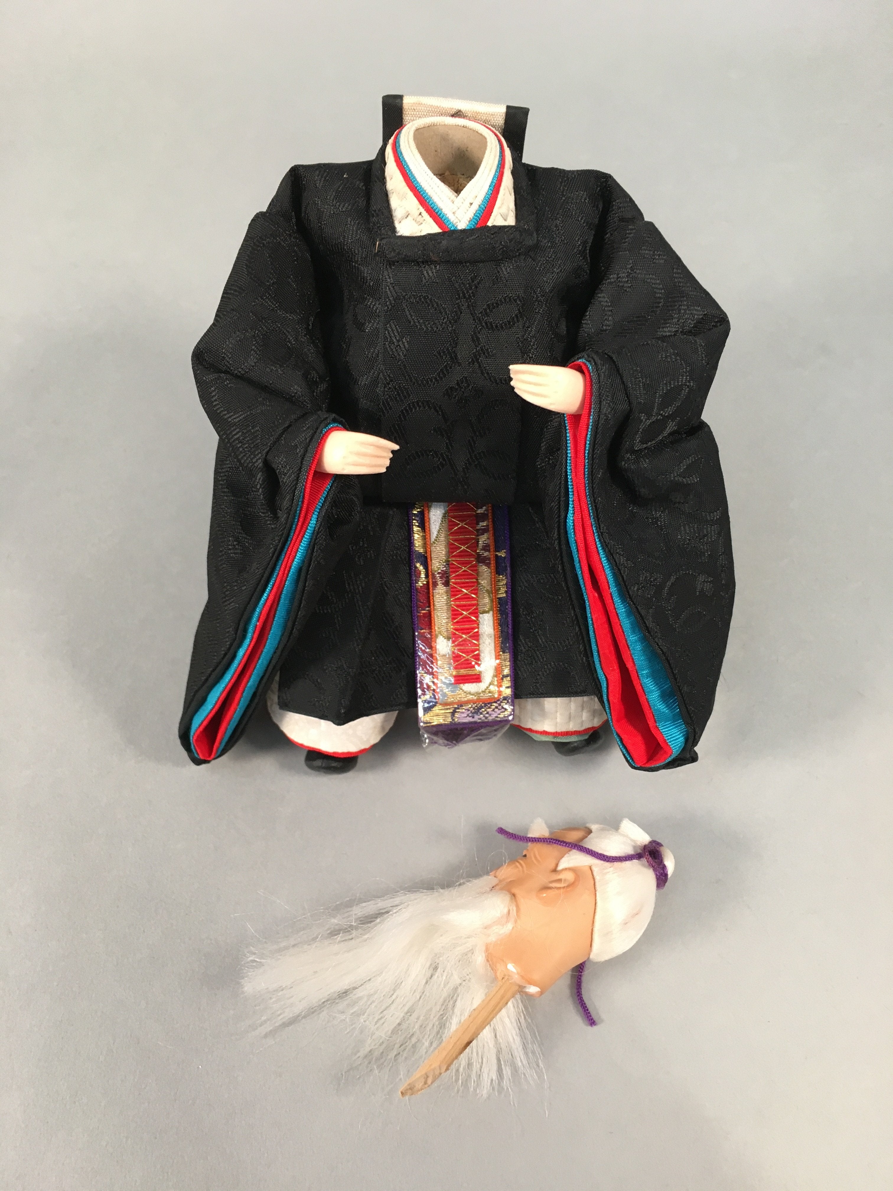 Japanese Hina Doll Guard Samurai Vtg Girls Day Decor Kimono Man ID355