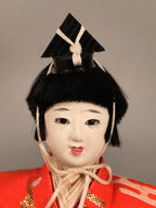 Japanese Hina Doll Kimono Boy Musician Vtg Gonin Bayashi Girls Day Decor ID293