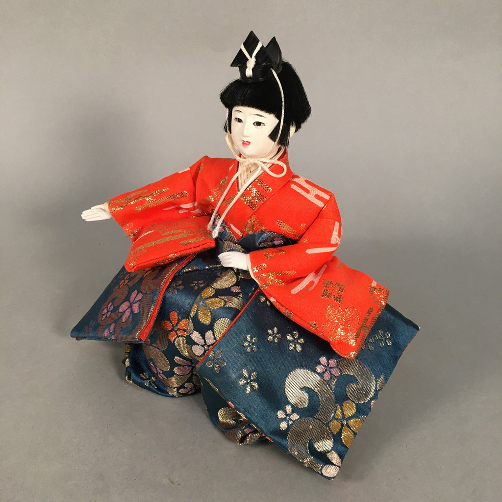 Japanese Hina Doll Kimono Boy Musician Vtg Gonin Bayashi Girls Day Decor ID293