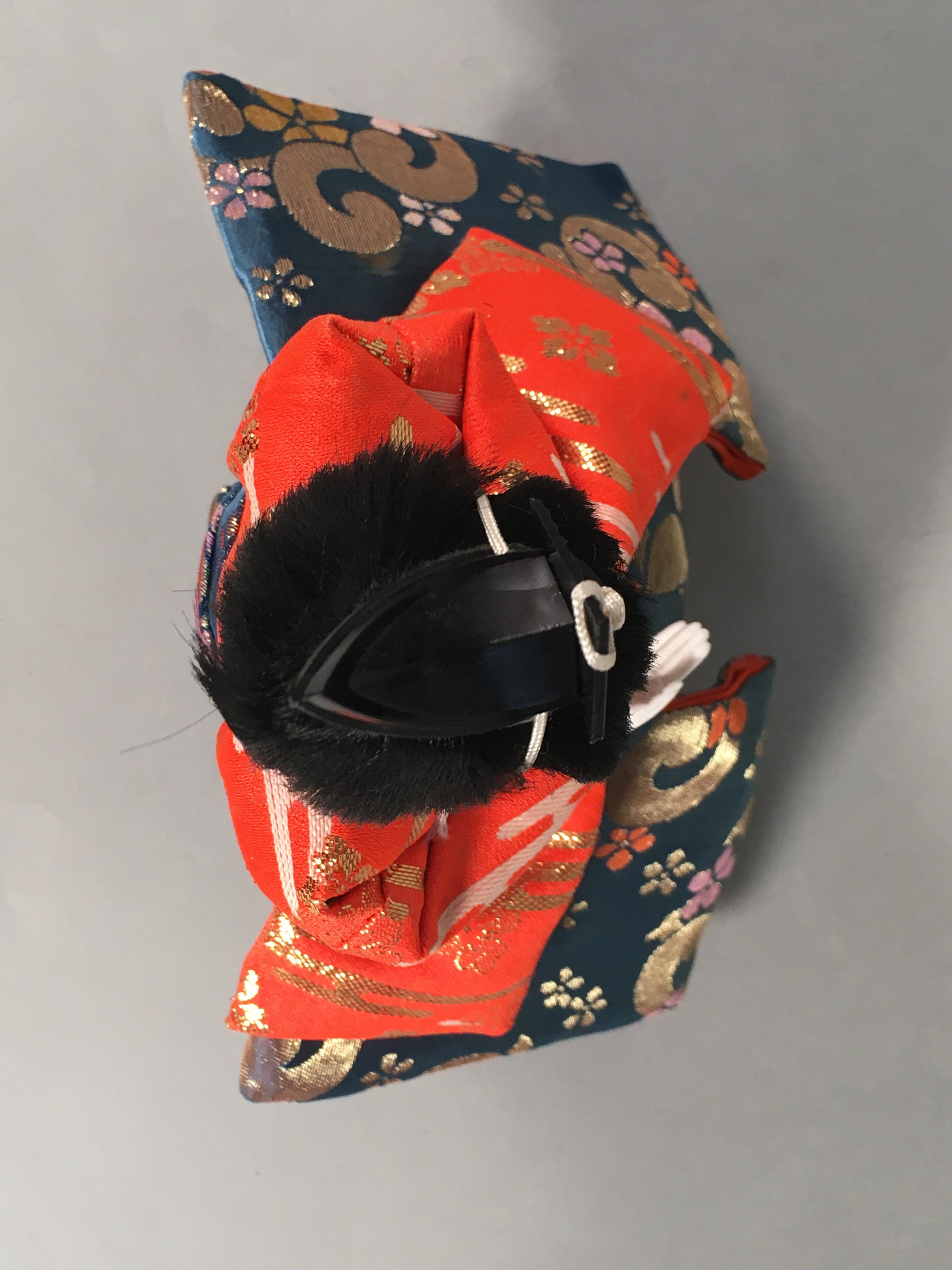 Japanese Hina Doll Kimono Boy Musician Vtg Gonin Bayashi Girls Day Decor ID296
