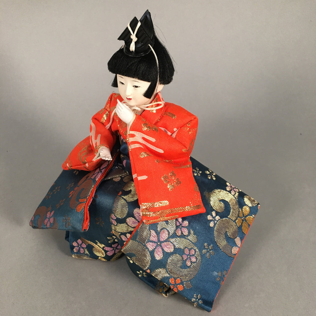 Japanese Hina Doll Kimono Boy Musician Vtg Gonin Bayashi Girls Day Decor ID296