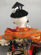 Japanese Hina Doll Kimono Boy Musician Vtg Gonin Bayashi Girls Day Decor ID303
