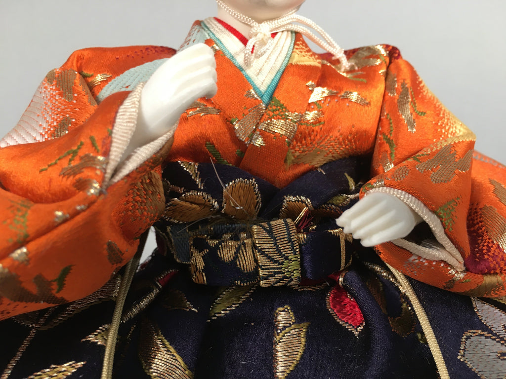 Japanese Hina Doll Kimono Boy Musician Vtg Gonin Bayashi Girls Day Decor ID303