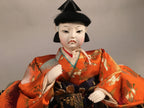 Japanese Hina Doll Kimono Boy Musician Vtg Gonin Bayashi Girls Day Decor ID303