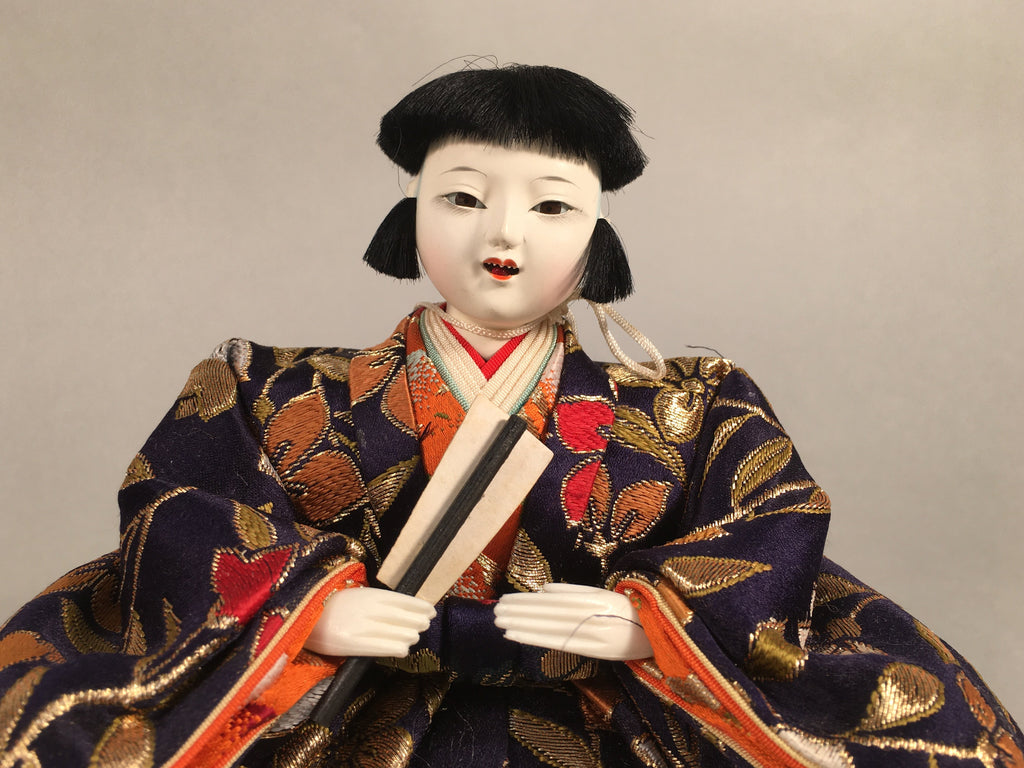 Japanese Hina Doll Kimono Boy Musician Vtg Gonin Bayashi Girls Day Decor ID306