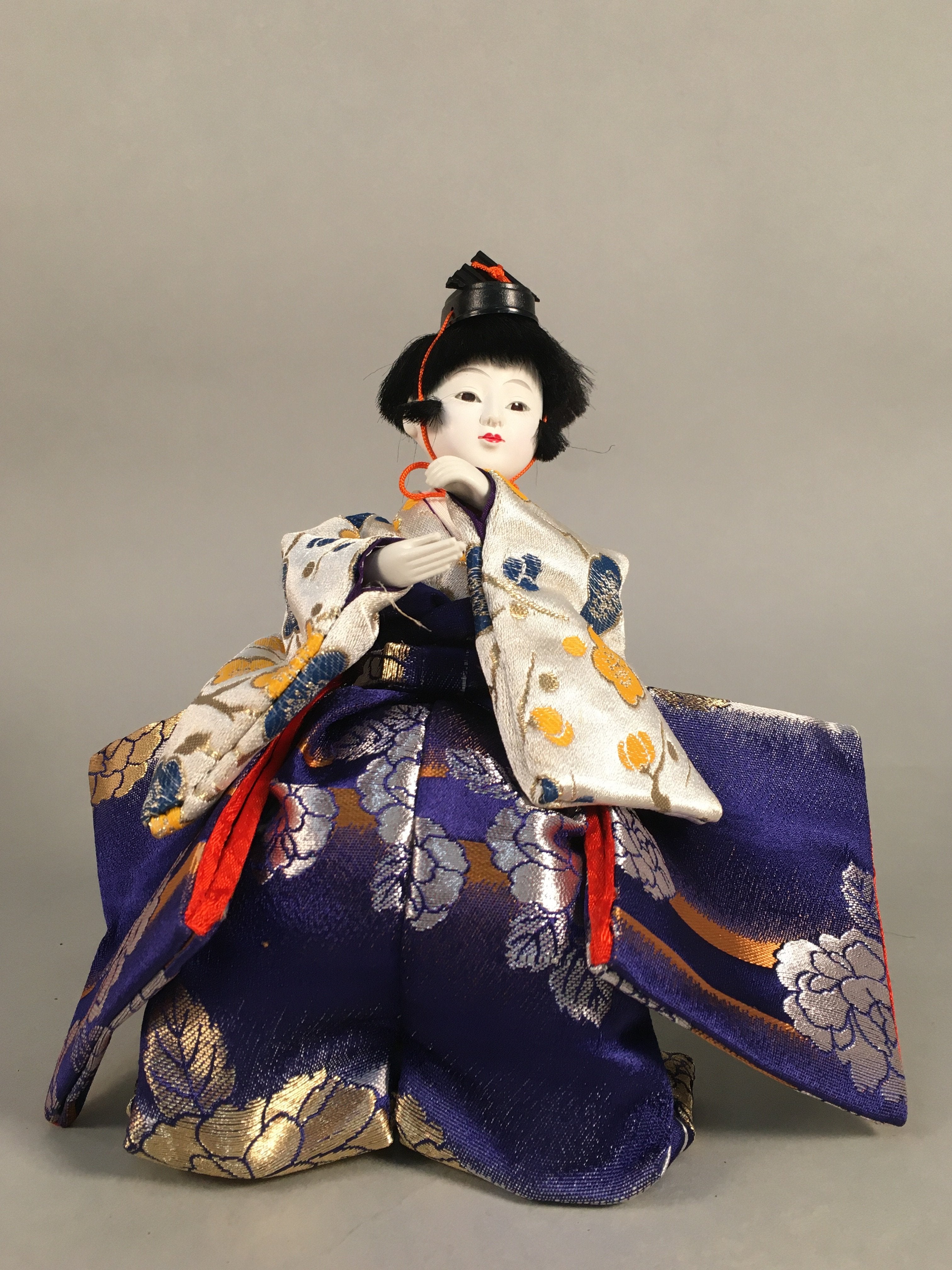 Japanese Hina Doll Kimono Boy Musician Vtg Gonin Bayashi Girls Day Decor ID307
