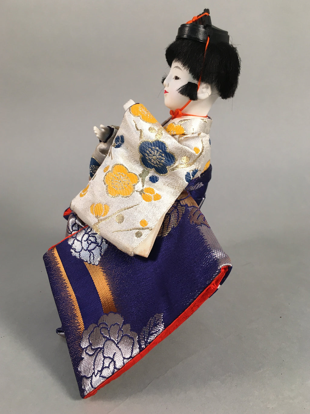 Japanese Hina Doll Kimono Boy Musician Vtg Gonin Bayashi Girls Day Decor ID307