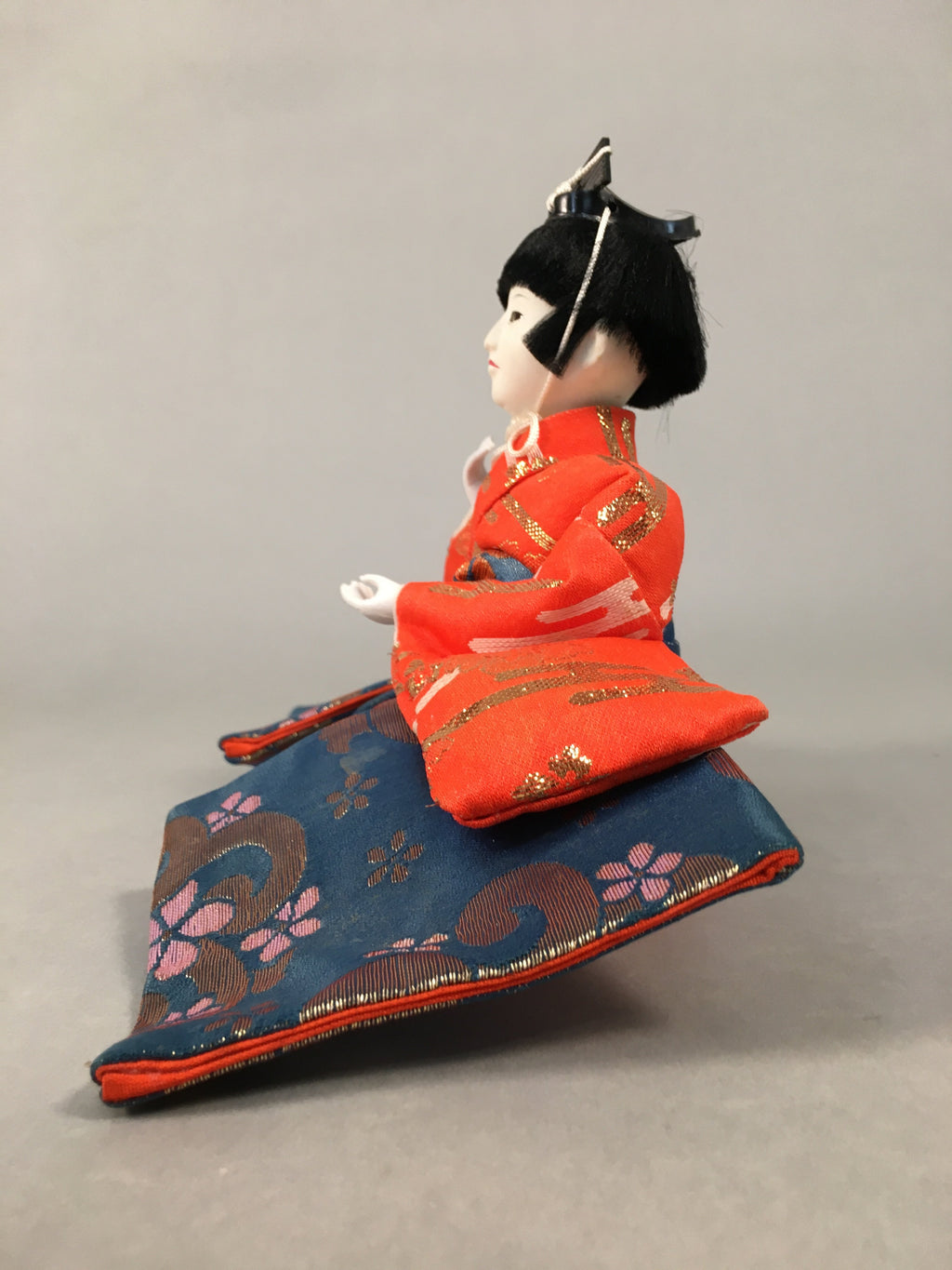 Japanese Hina Doll Kimono Boy Musician Vtg Gonin Bayashi Girls Day Decor ID361