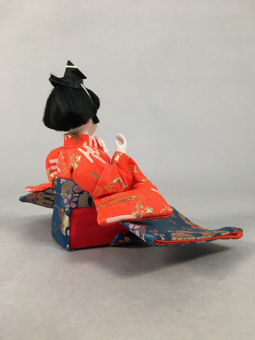 Japanese Hina Doll Kimono Boy Musician Vtg Gonin Bayashi Girls Day Decor ID361