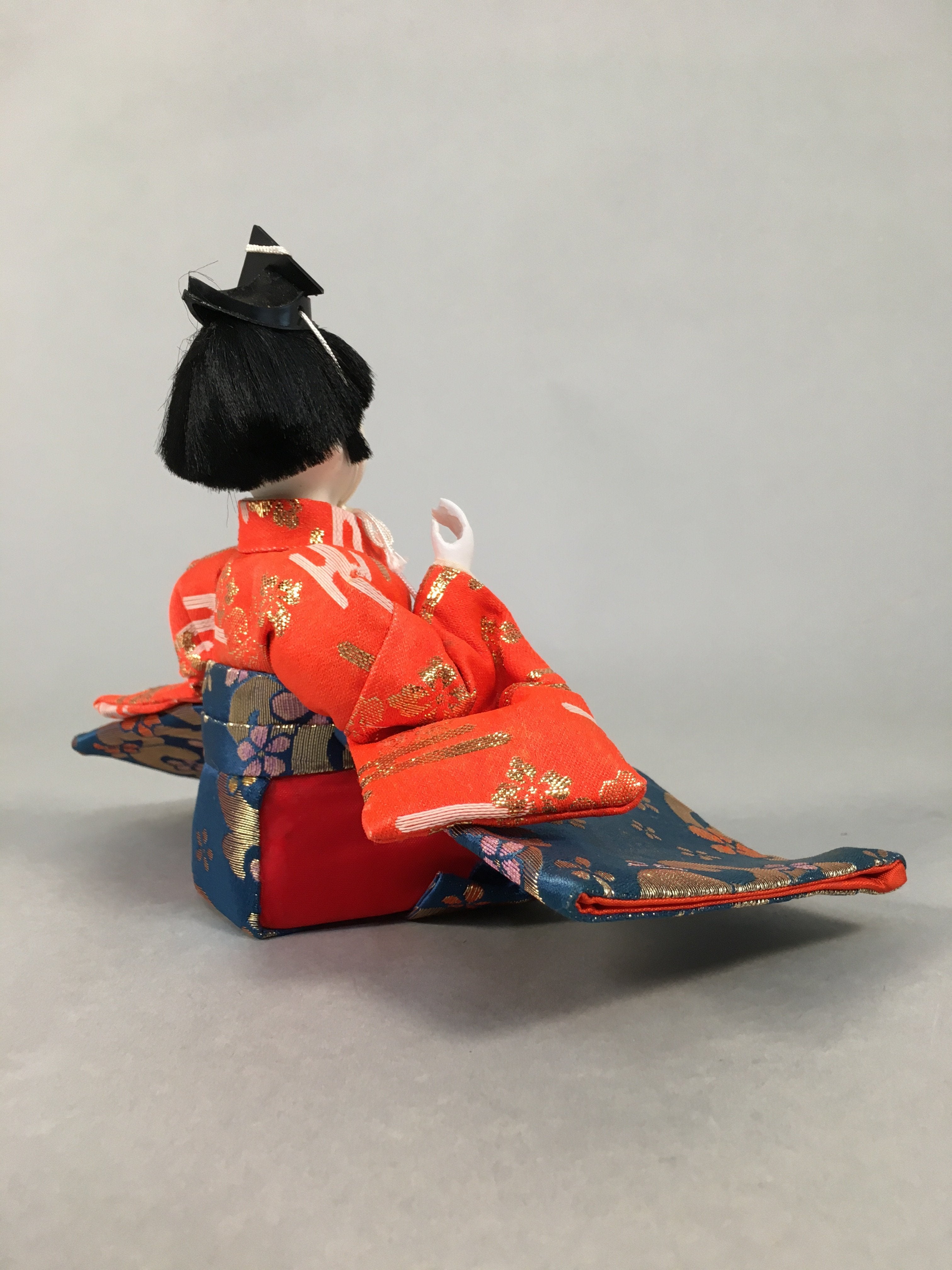 Japanese Hina Doll Kimono Boy Musician Vtg Gonin Bayashi Girls Day Decor ID361