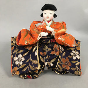Japanese Hina Doll Kimono Boy Musician Vtg Gonin Bayashi Girls Day Decor ID368